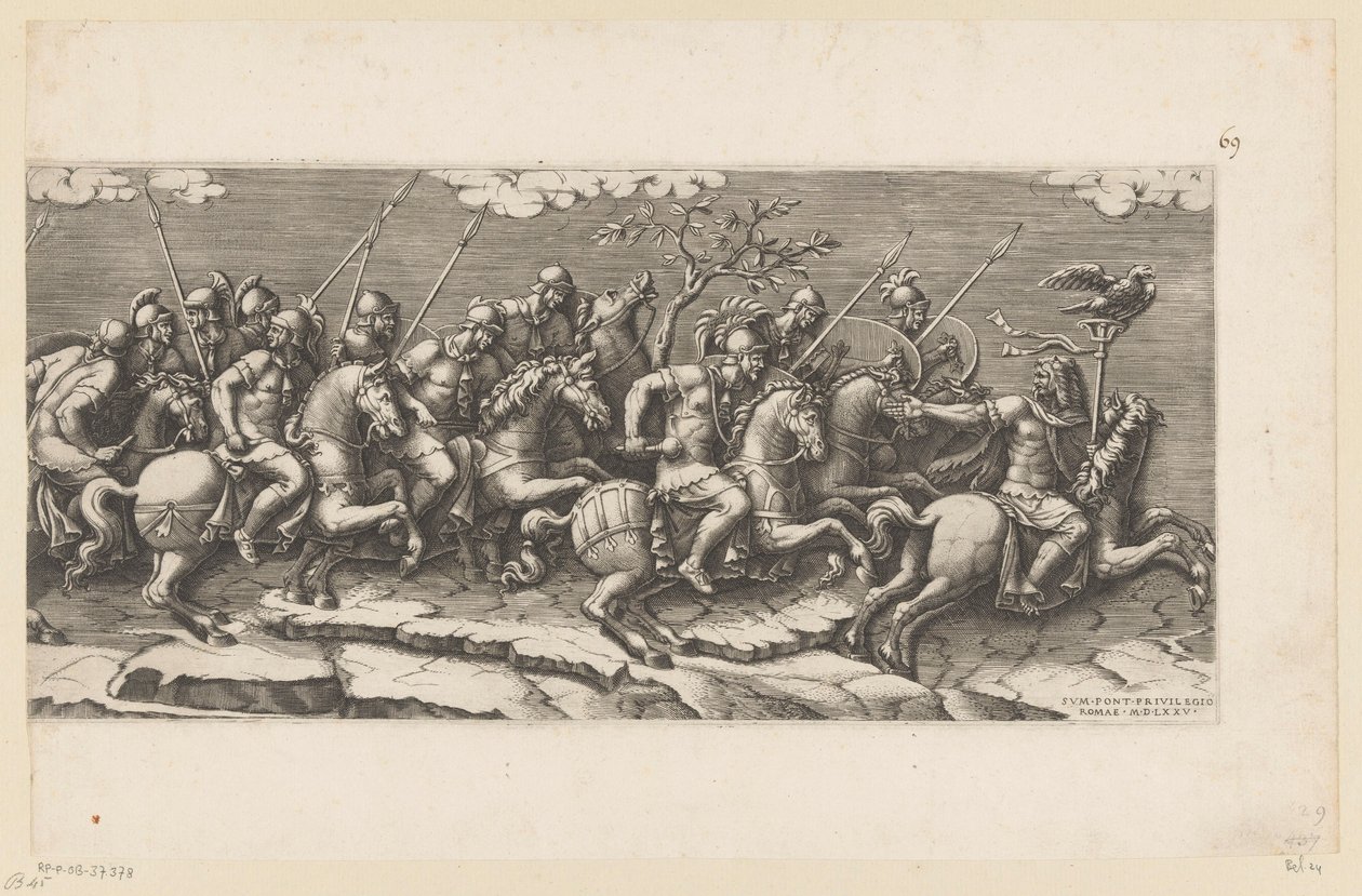 Procession af bevæbnede ryttere (højre del) af Diana Mantuana