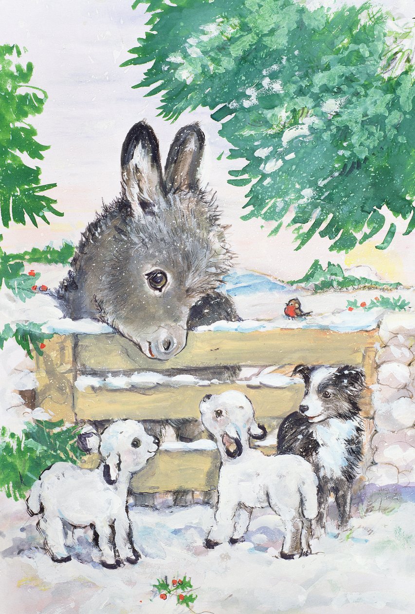 Farmyard Friends, 1996 (wc) af Diane Matthes