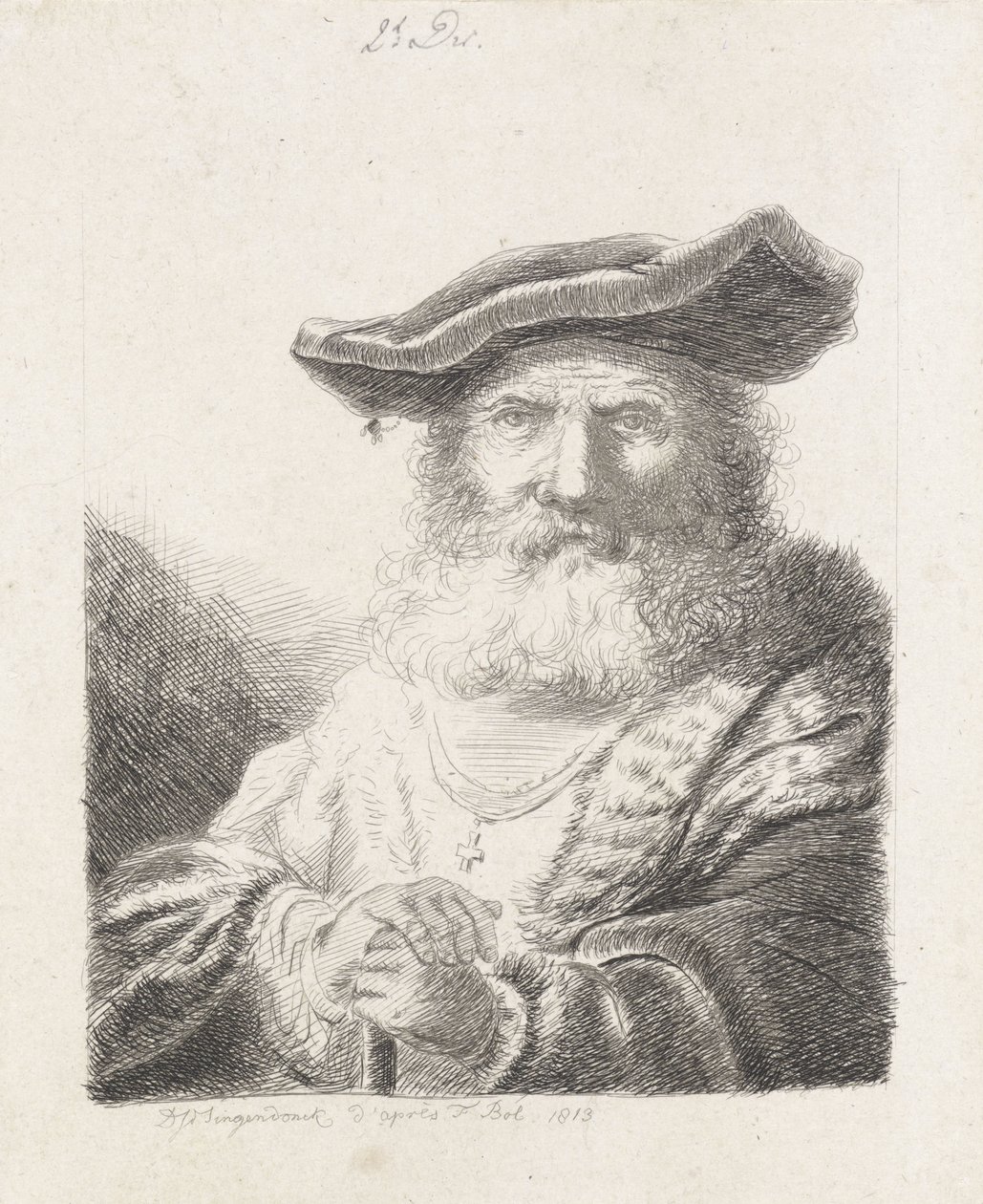 Gammel mand med baret af Diederik Jan Singendonck