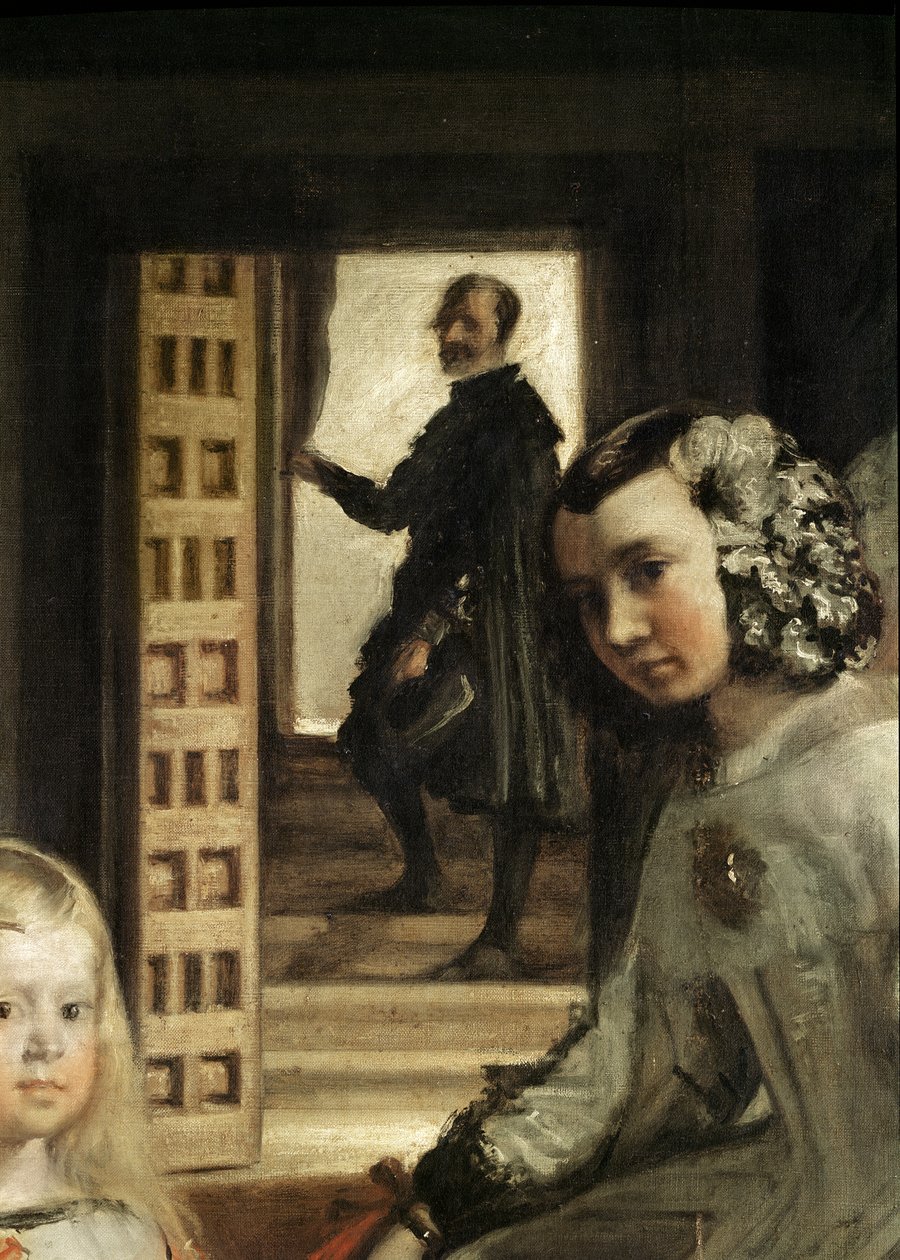 Detalje af baggrunden for Las Meninas, eller The Family of Philip IV, c.1656 (detalje af 405) af Diego Velázquez