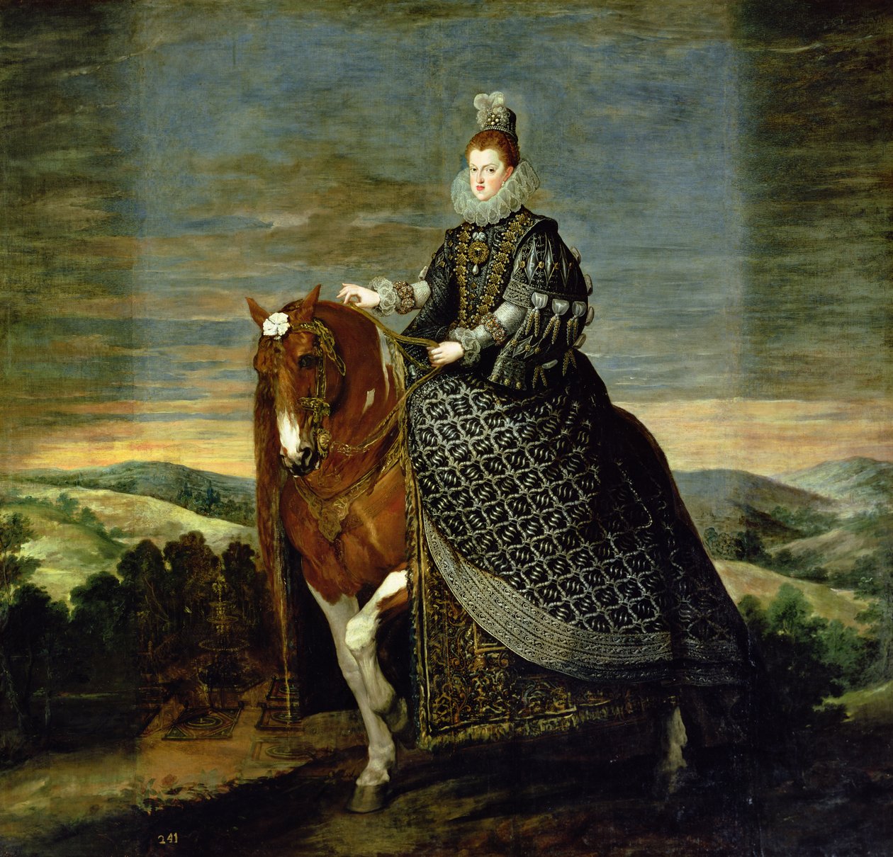 Portræt af dronning Margaret af Østrig (1584-1611) 1629-35 af Diego Velázquez