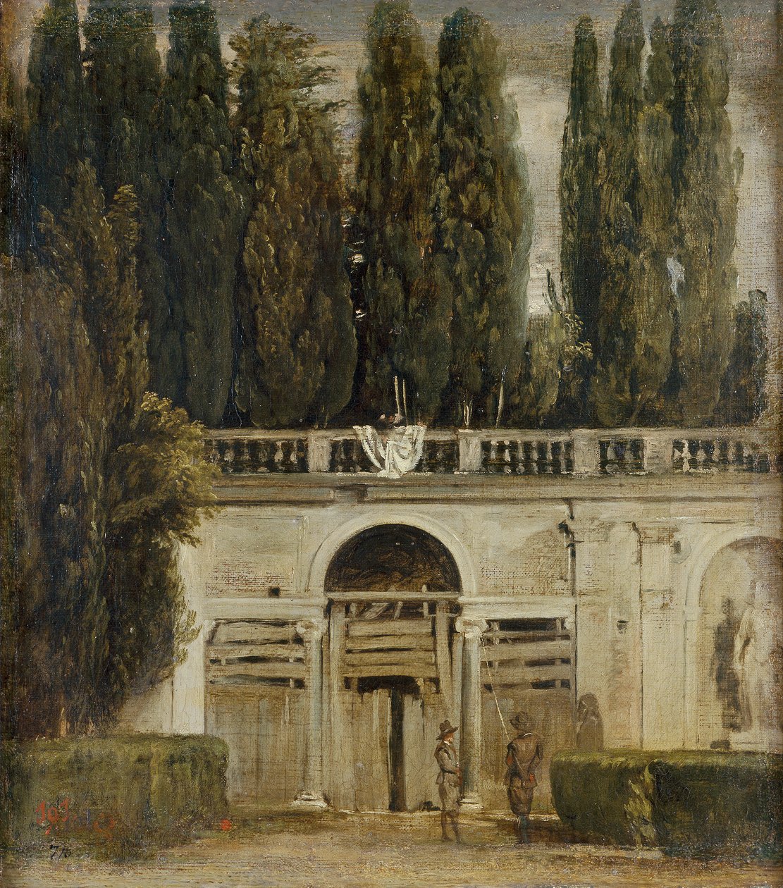 Udsigt over haven til Villa Medici i Rom af Diego Velázquez