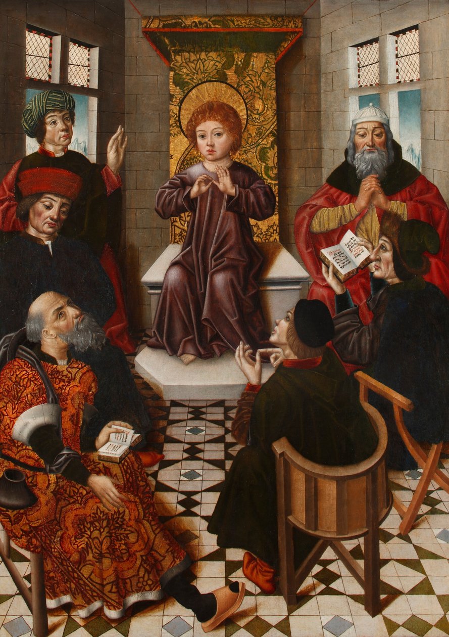 Kristusbarn blandt læger af Diego de la Cruz
