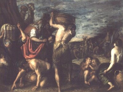 The Fall of Manna (olie på lærred) af Diego Polo