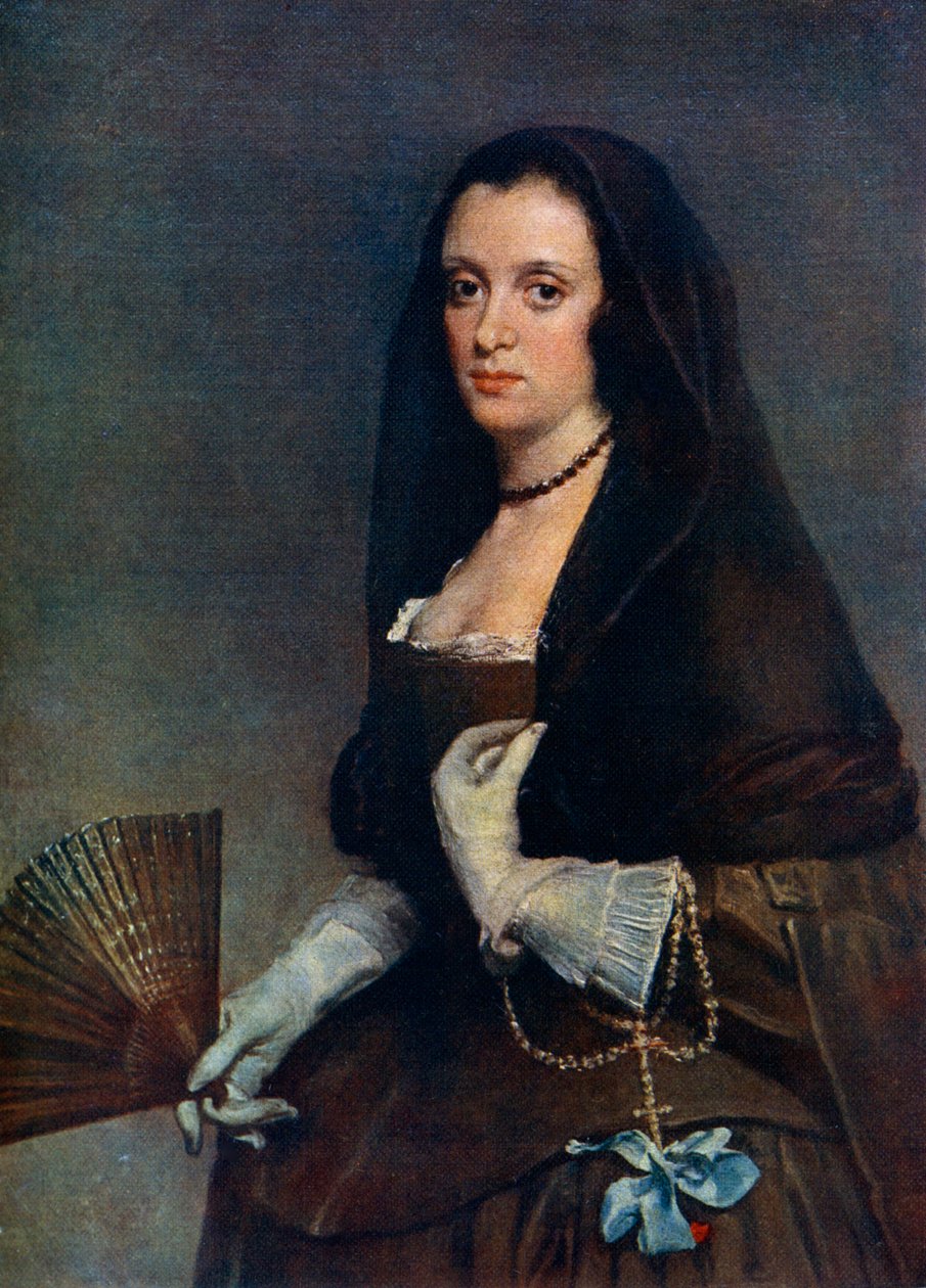 The Lady with a Fan, c1630-1650, 1912. af Diego Velázquez