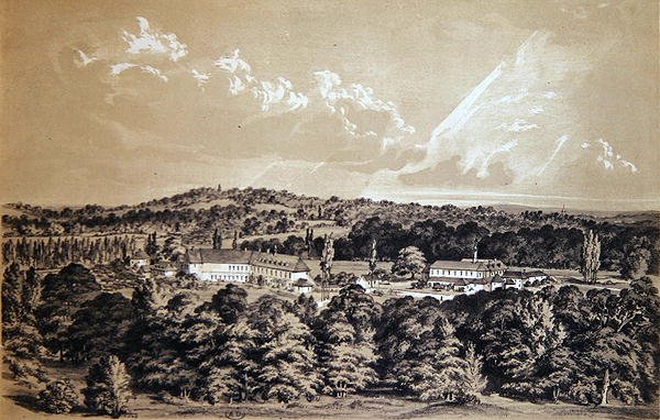 La Grande Trappe, ca. 1860 (litho) af Dieudonne Auguste (after) Lancelot