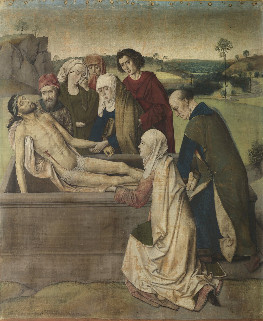 Begravelse, ca. 1450-60 (tempera på linned) af Dirck Bouts