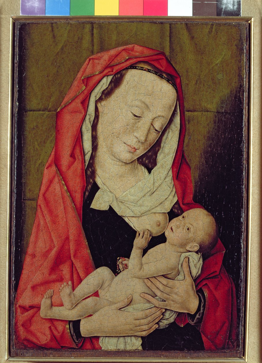 Madonna og barn (panel) af Dirck Bouts