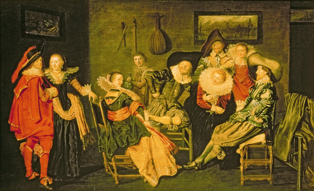 Merry Company (olie på lærred) af Dirck Hals