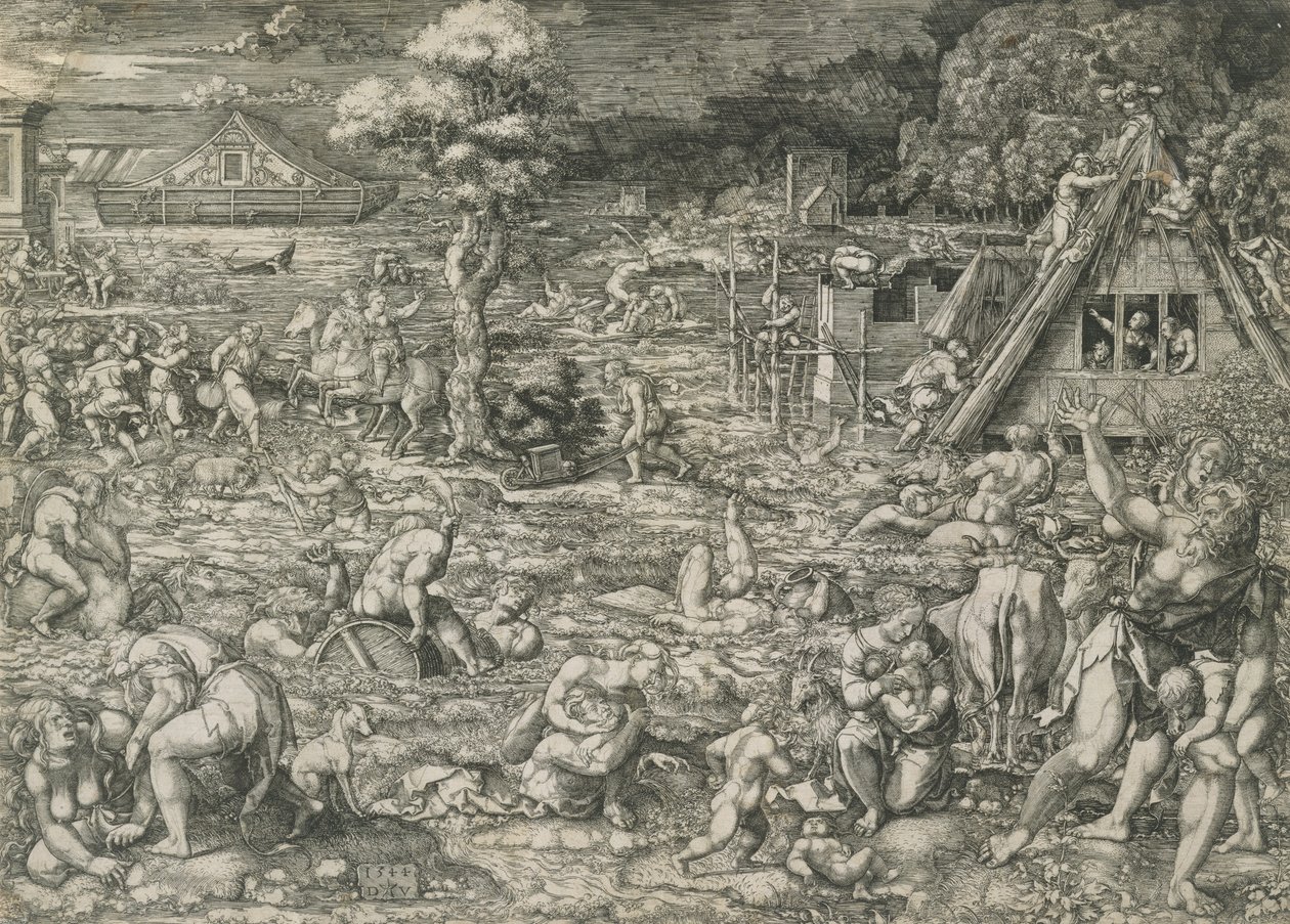 Syndfloden, 1544. af Dirck Vellert