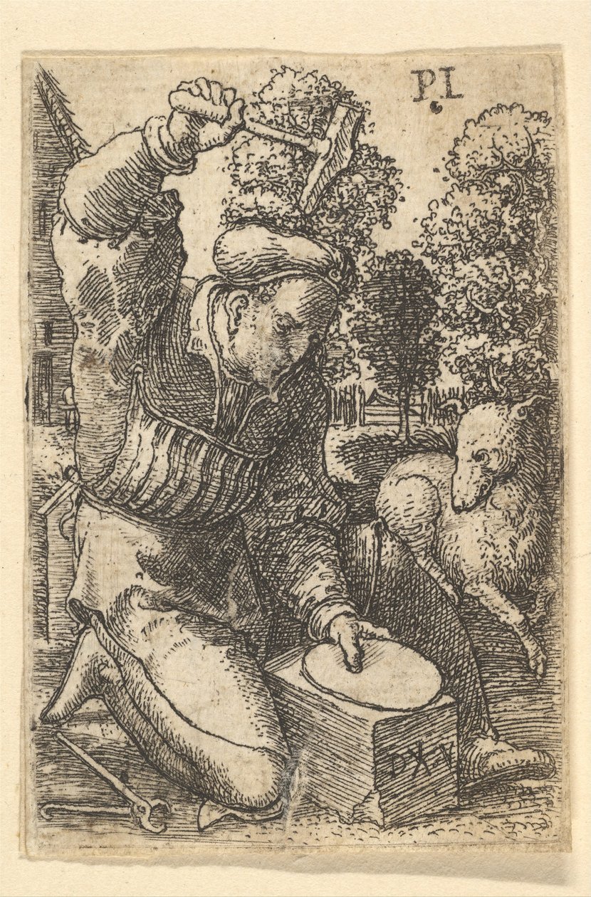 The Smith, 1520-25. af Dirck Vellert