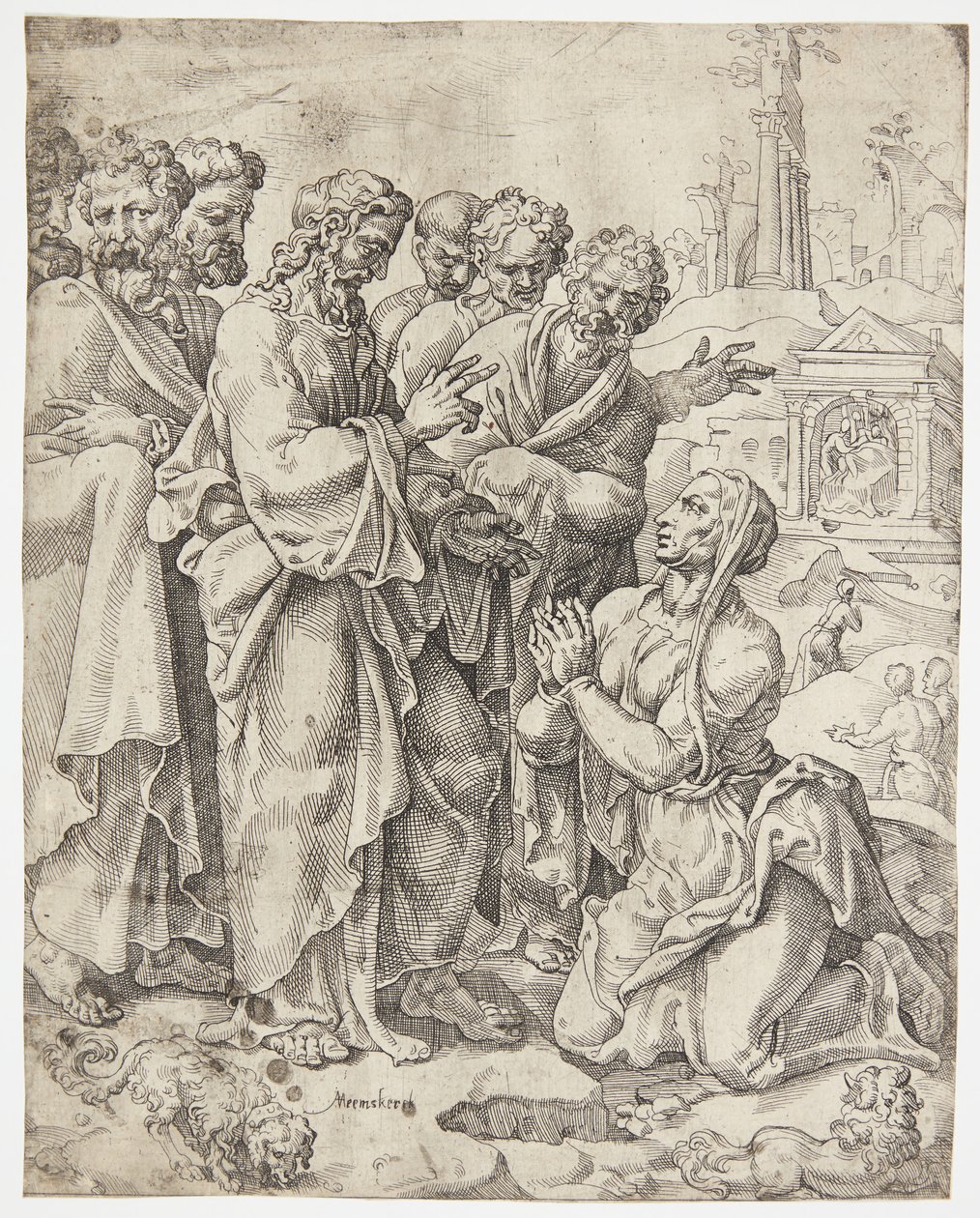 Kristus og den samaritanske kvinde af Dirck Volckertsz. Coornhert