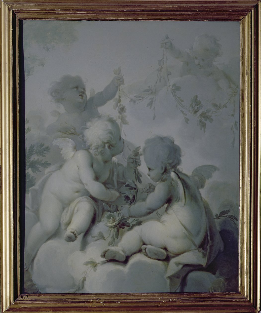 Tre Amorer, ca. 1775 af Dirk van der Aa