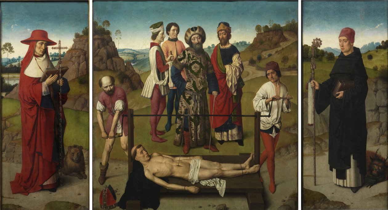 Martyrium af Sankt Erasmus Triptykon, 1458 af Dirk Bouts