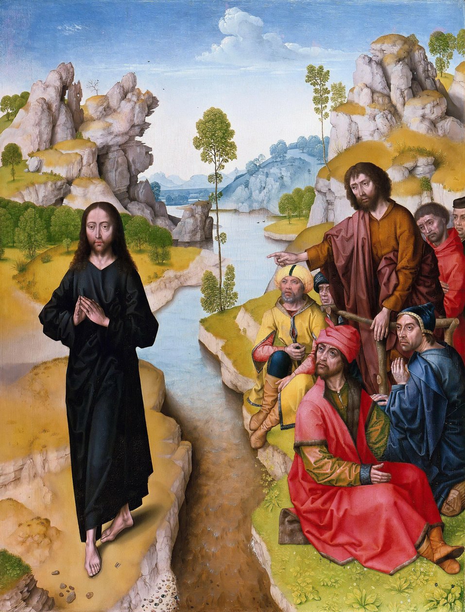 Johannes Døberens prædiken, 1400-tallet af Dirk Bouts