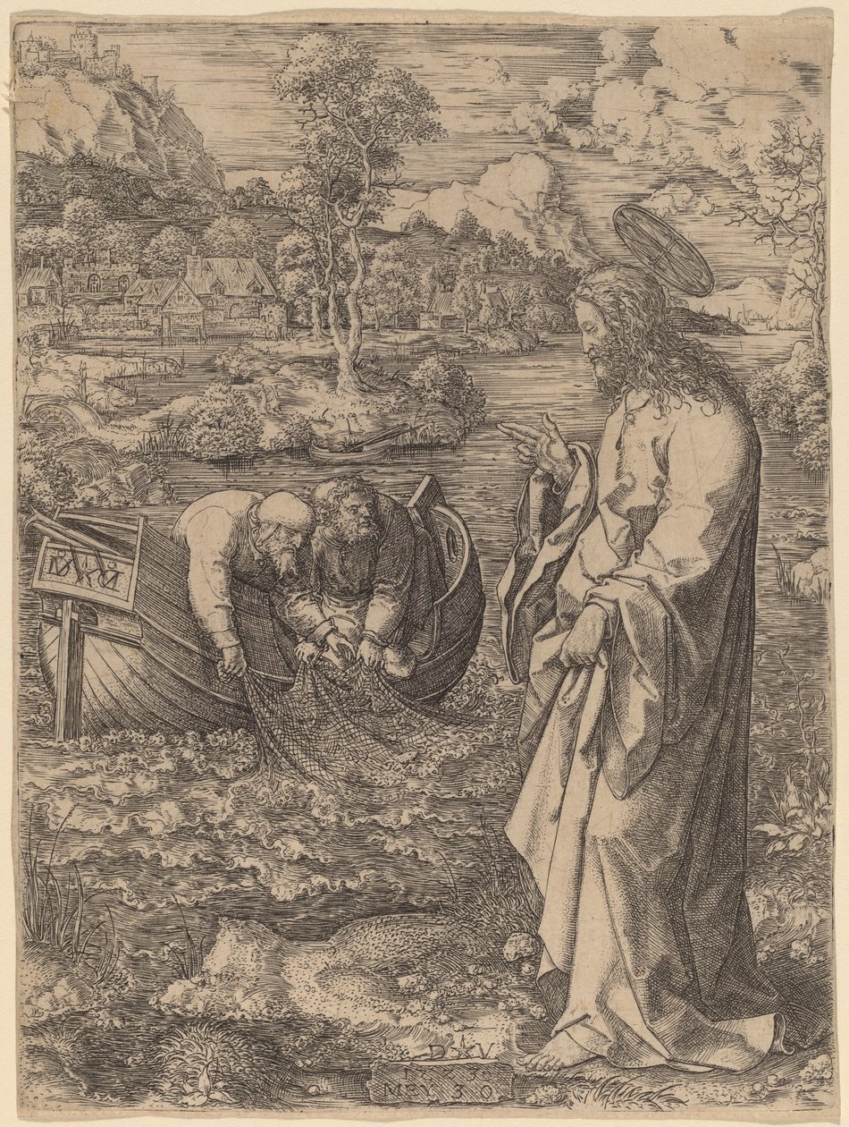 Kristus kalder Peter af Dirk Jacobsz Vellert