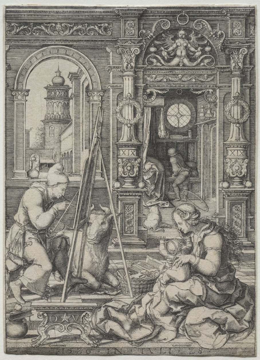 St. Luke maler jomfruen af Dirk Vellert