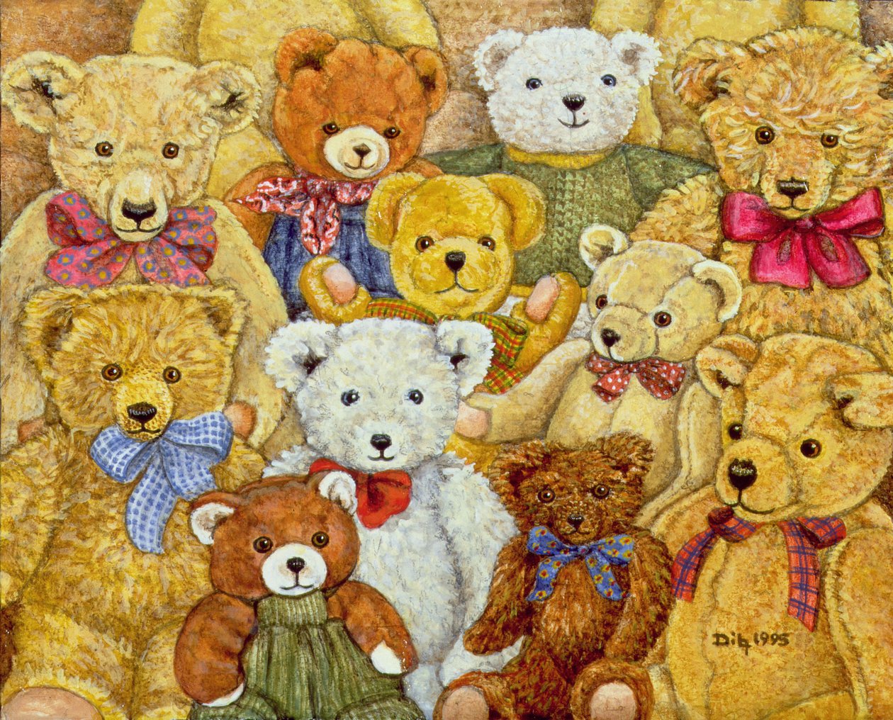 Ted-Patch, 1995 (akryl på panel) af Ditz