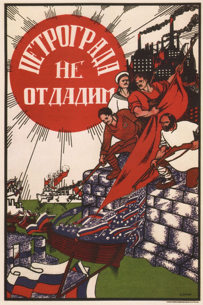 Petrograd vil ikke blive overgivet, 1919 af Dmitriy Stakhievich Moor