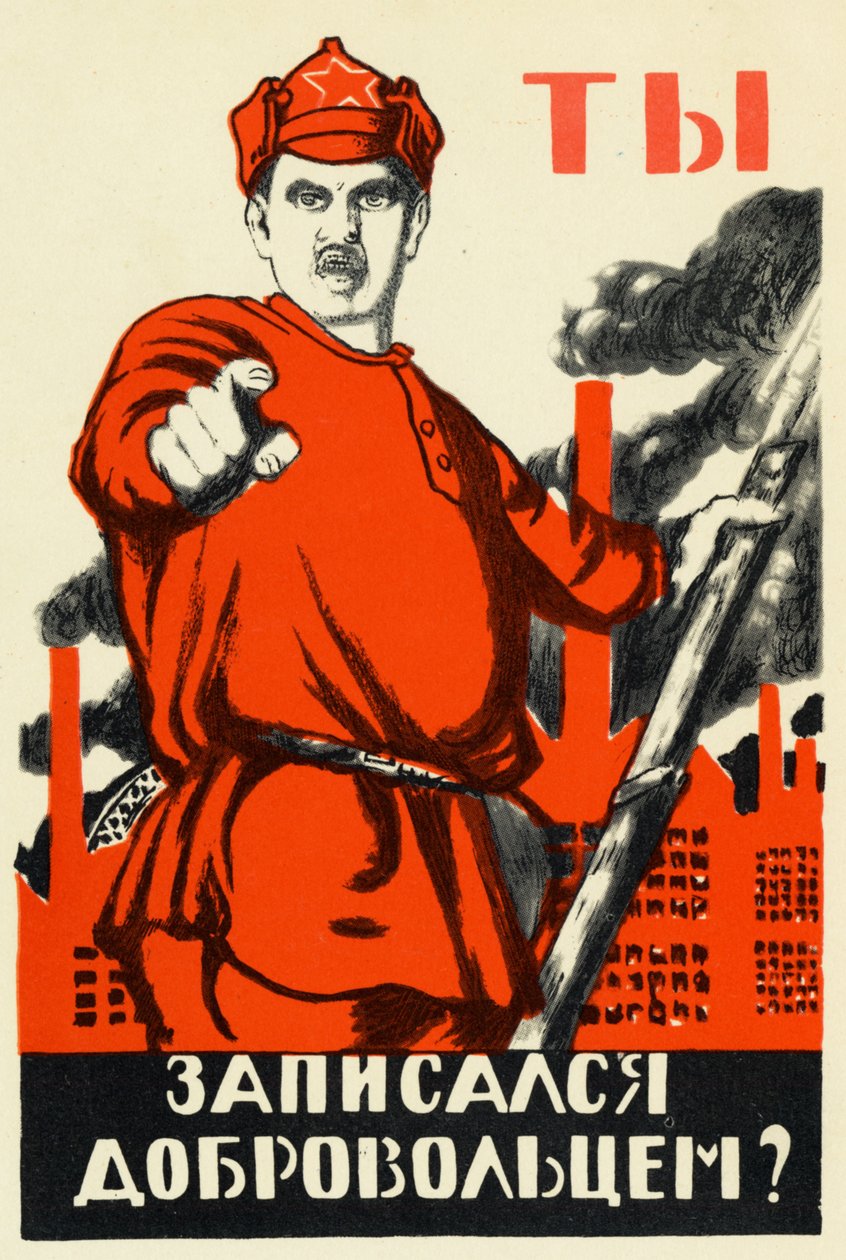 Plakat af den russiske revolution af Dmitry (1883 1946) Moor