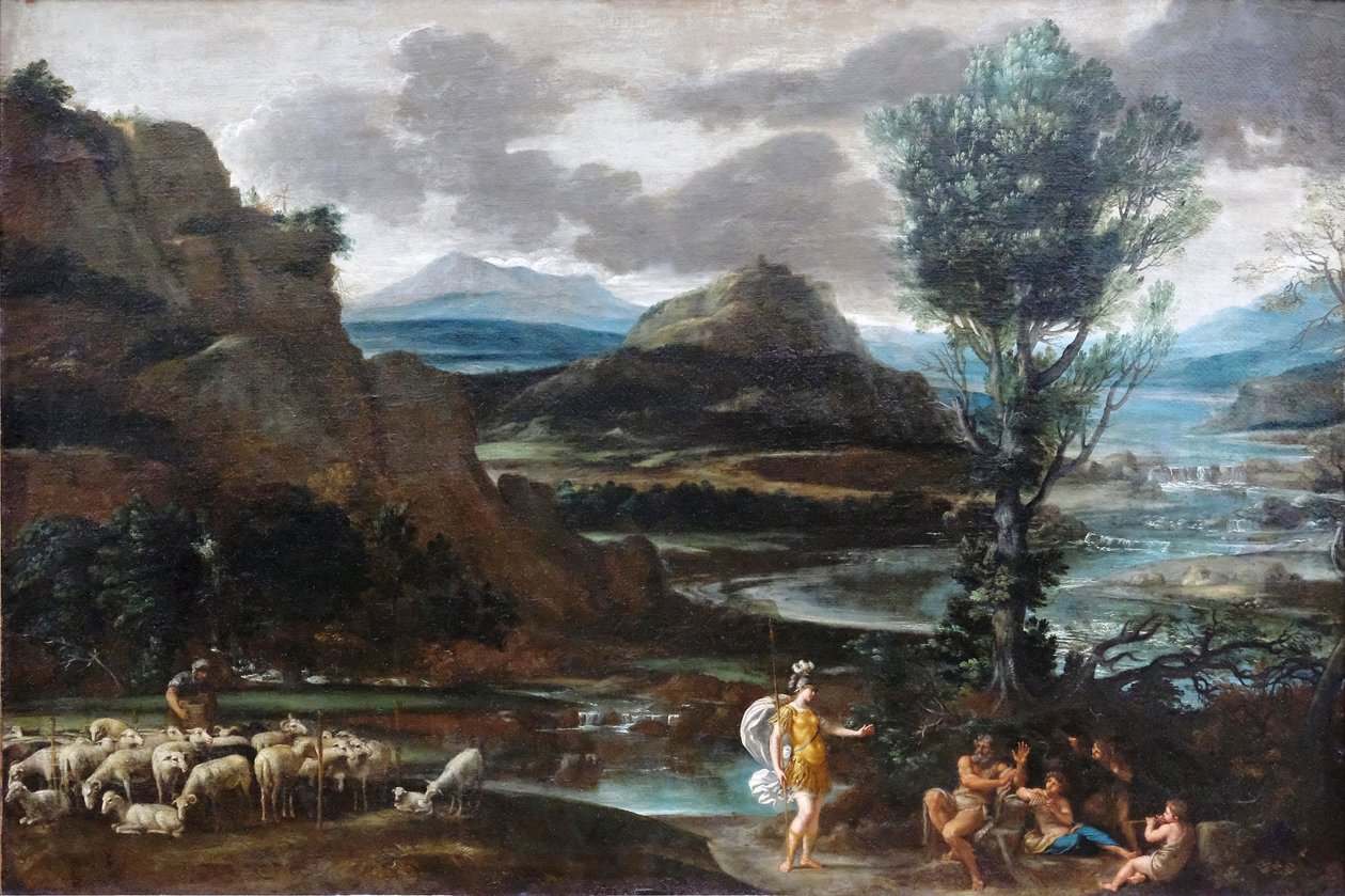 Erminia blandt hyrderne af Domenichino