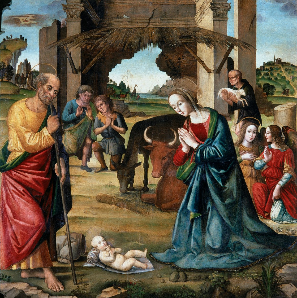 Tilbedelse af hyrderne af Domenico Ghirlandaio