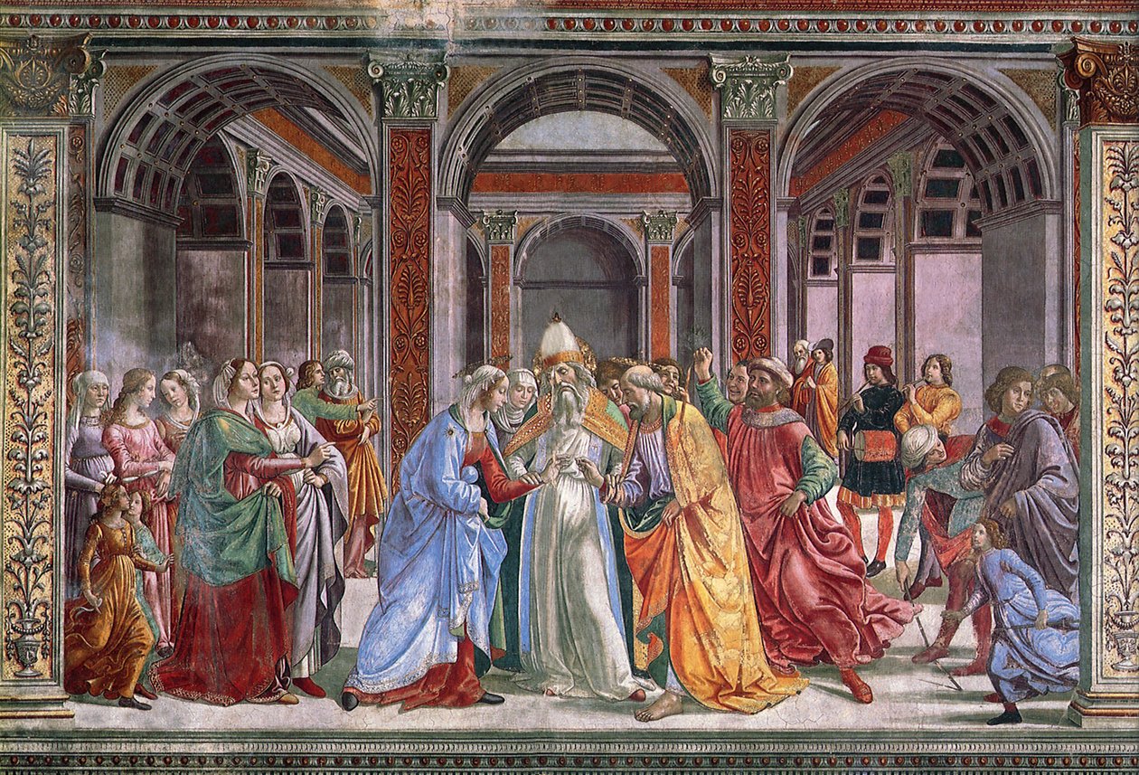 Jomfruens bryllup, 1486-90 af Domenico Ghirlandaio