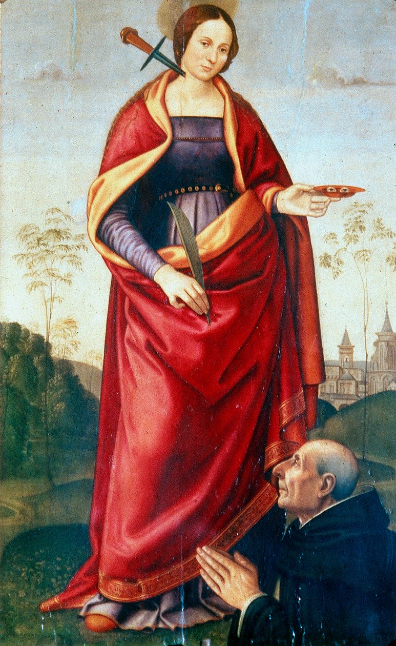 Saint Lucy og sponsor af Domenico Ghirlandaio