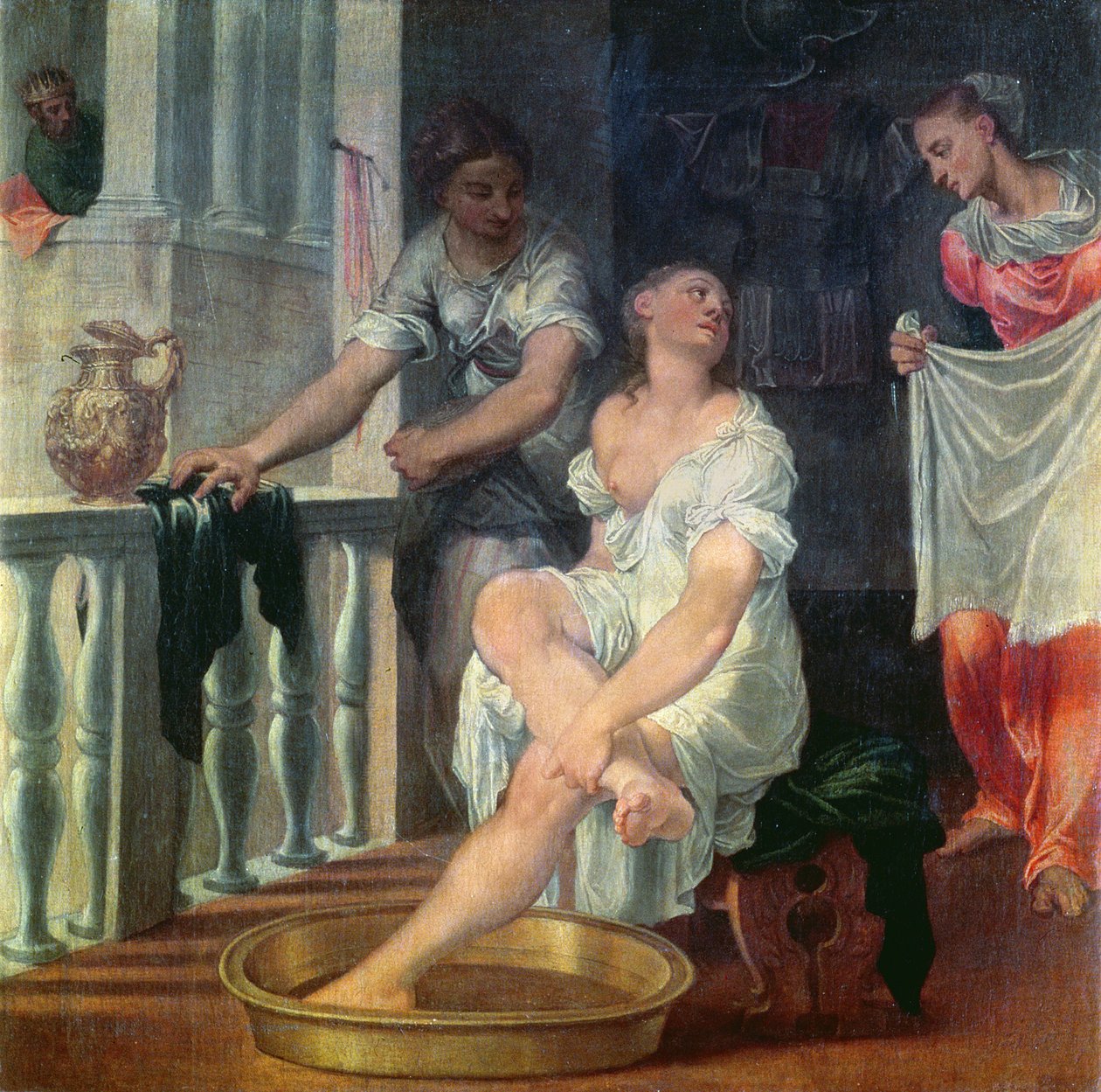 Bathsheba Badning, ca. 1550 af Domenico Brusasorci