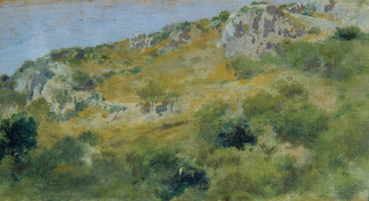 Sorrento Landscape (olie på træ) af Domenico Morelli