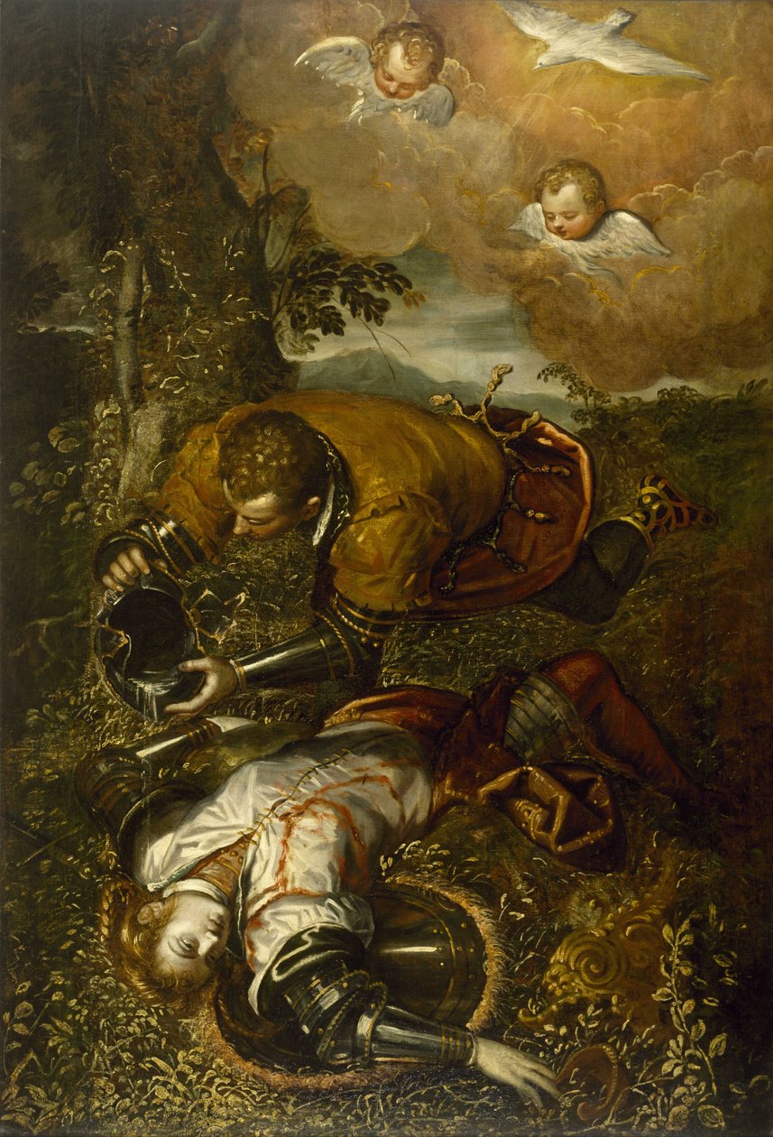 Tancred Døber Clorinda af Domenico Robusti Tintoretto