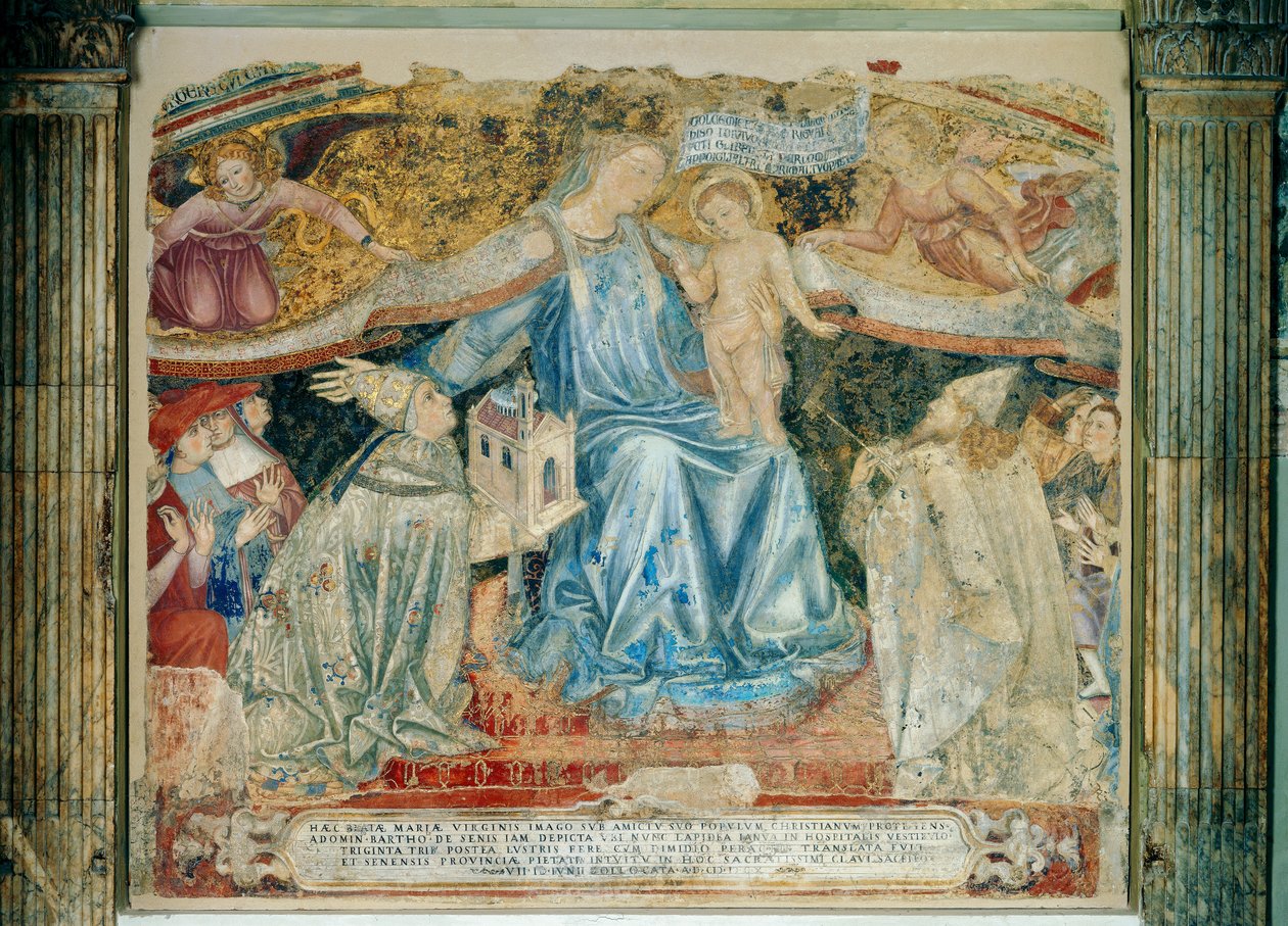 Madonna of Mercy af Domenico di Bartolo