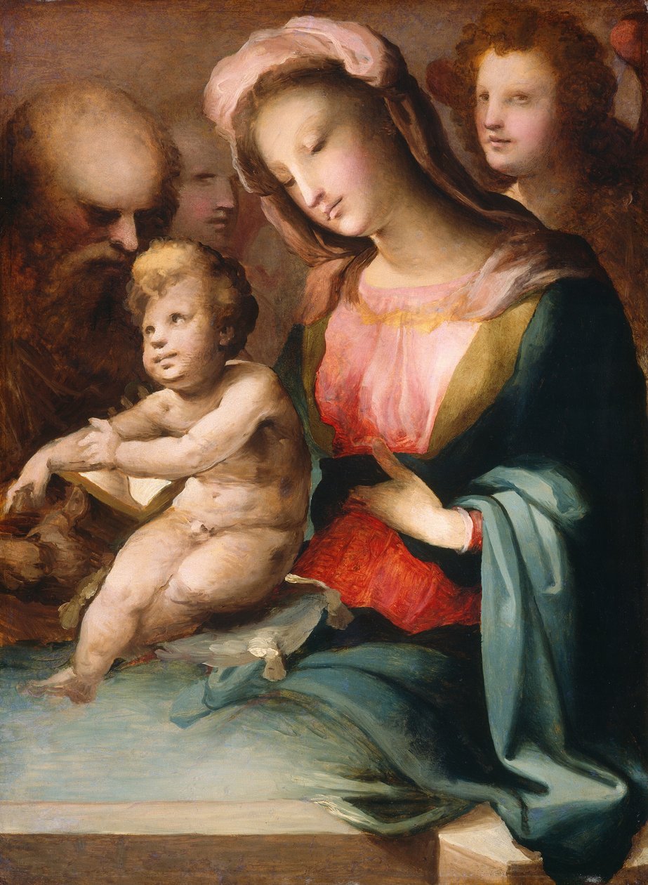 Den hellige familie med engle, ca. 15451550. af Domenico Beccafumi