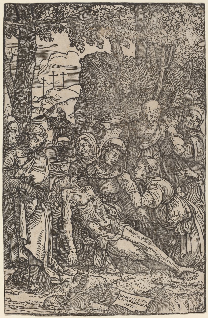 Kristi klagesang af Domenico Campagnola