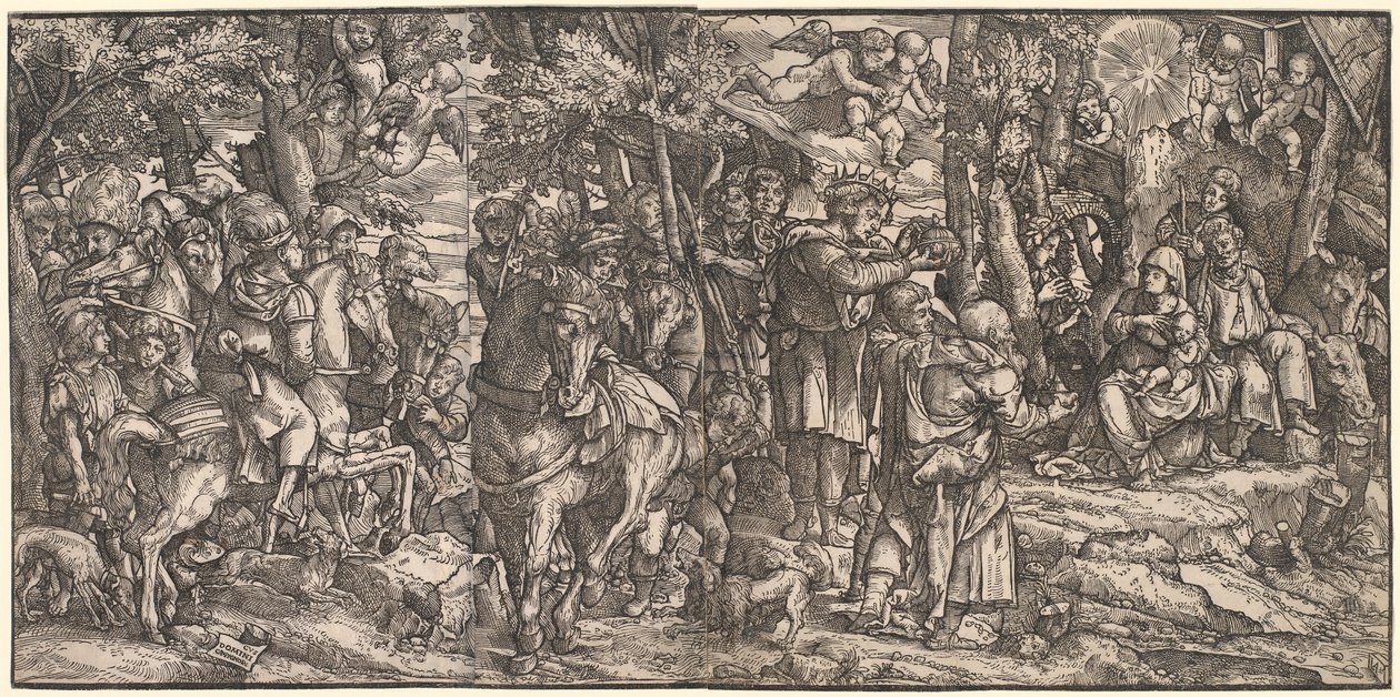 Magiernes tilbedelse af Domenico Campagnola
