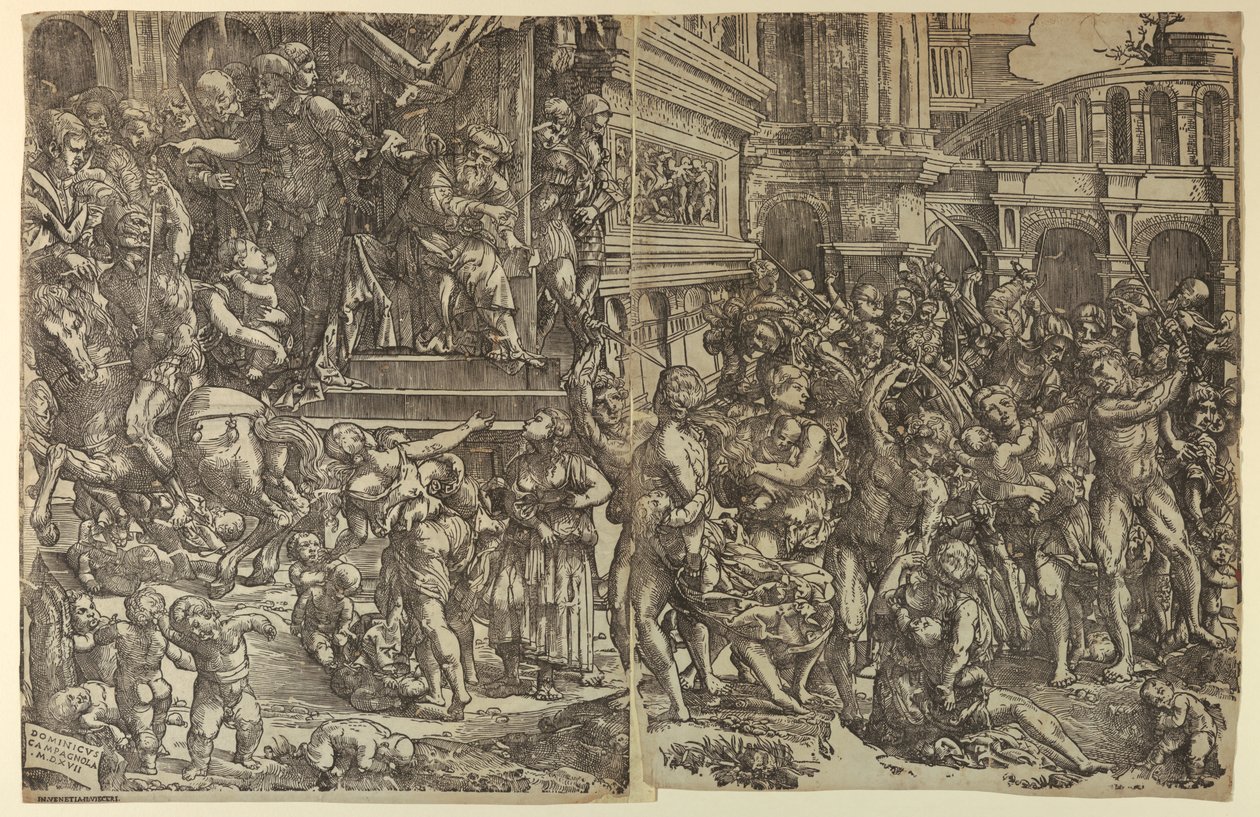 Massakren på de uskyldige af Domenico Campagnola