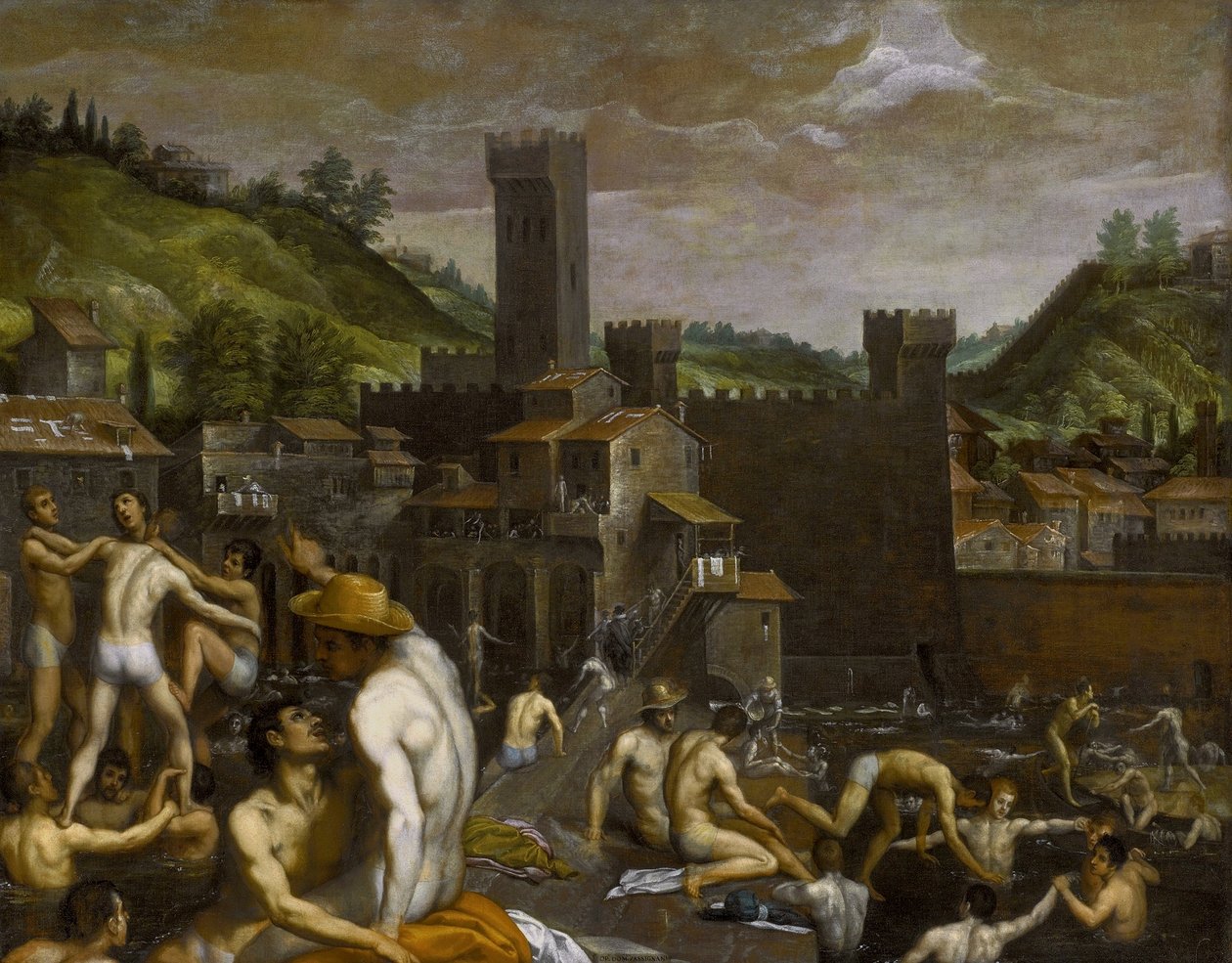 Badende i San Niccolo af Domenico Cresti