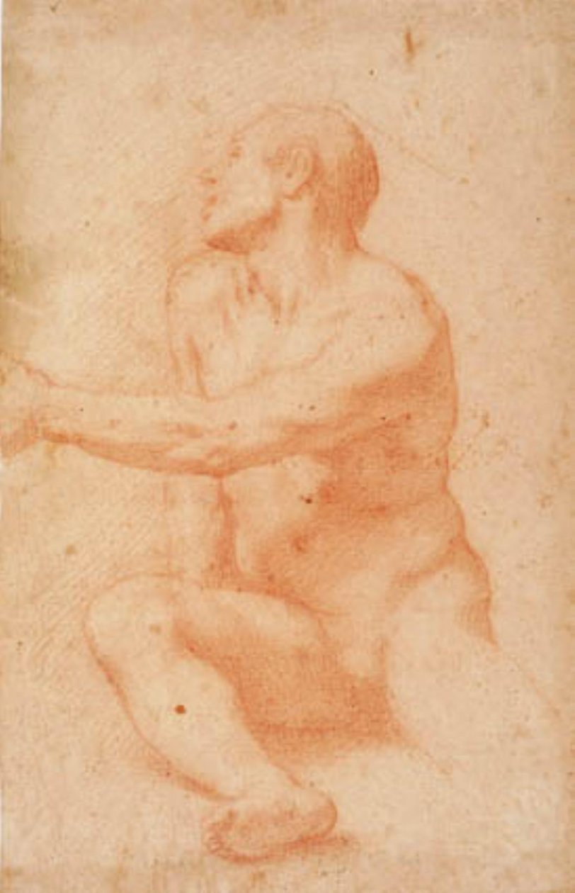 Siddende nøgen af Domenico Cresti