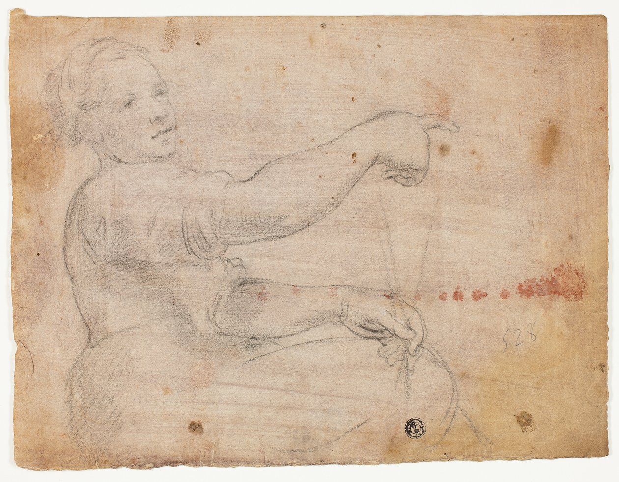 Siddende pige af Domenico Fiasella