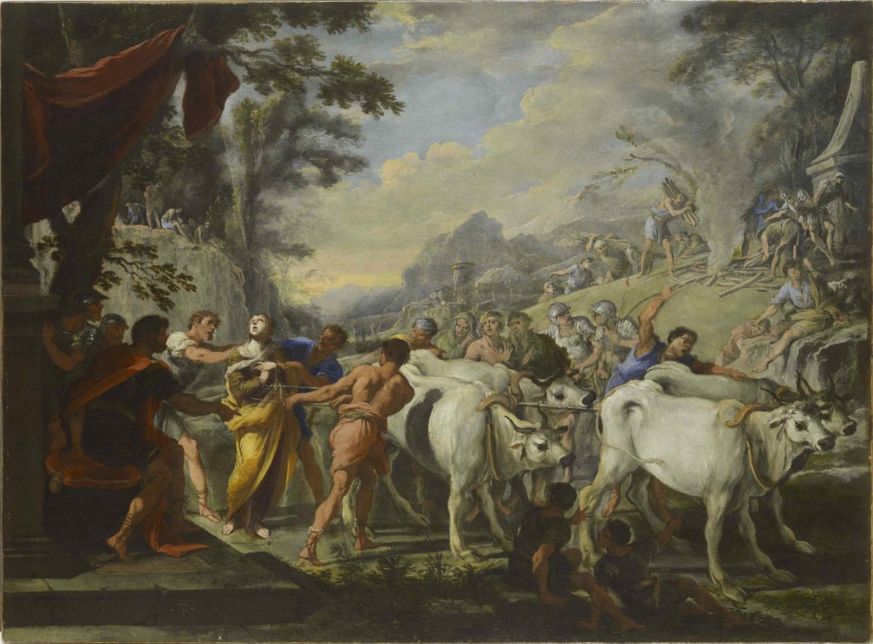 Sankt Lucias martyrium, 1640-1650. af Domenico Gargiulo