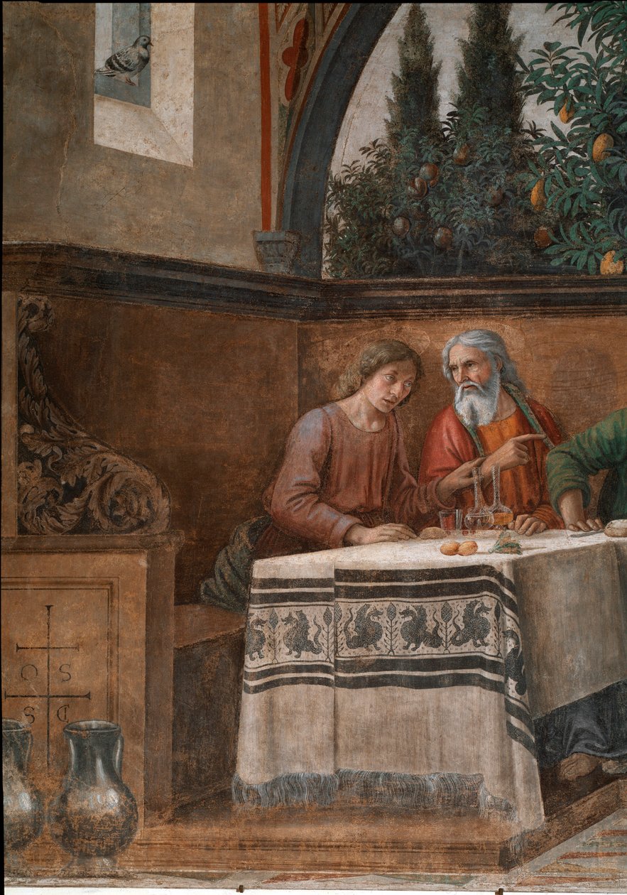 Den sidste nadver. Detalje. (Fresco af Domenico Ghirlandaio