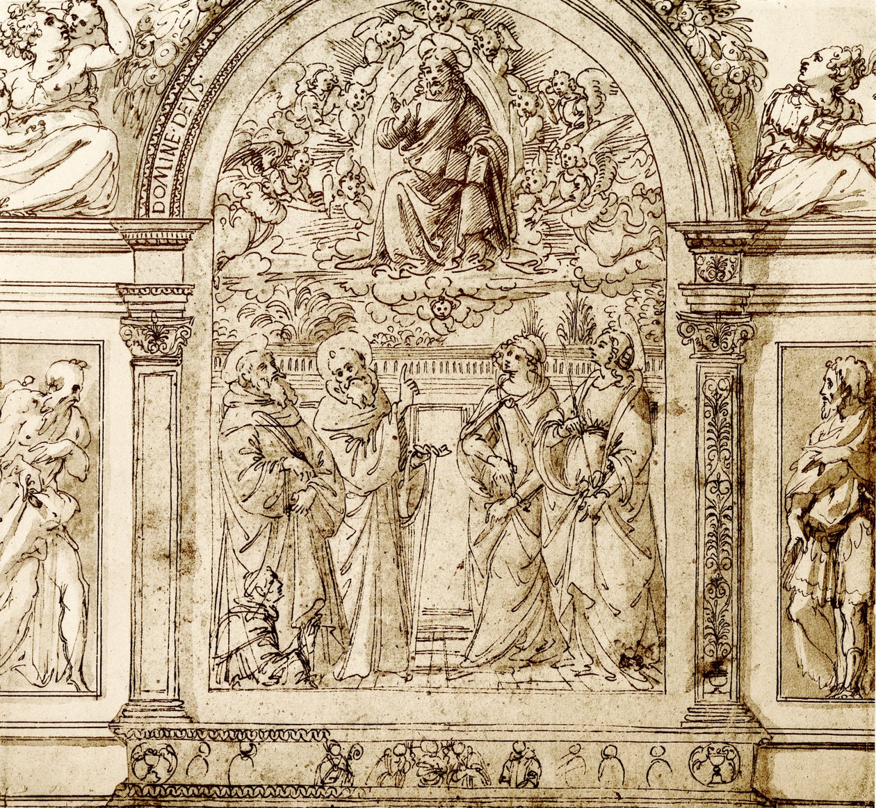 Den velsignende Frelser i skyerne af Domenico Ghirlandaio