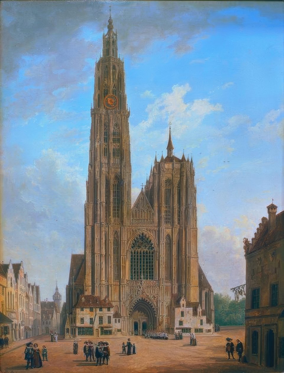 Antwerpen katedral af Domenico II Quaglio