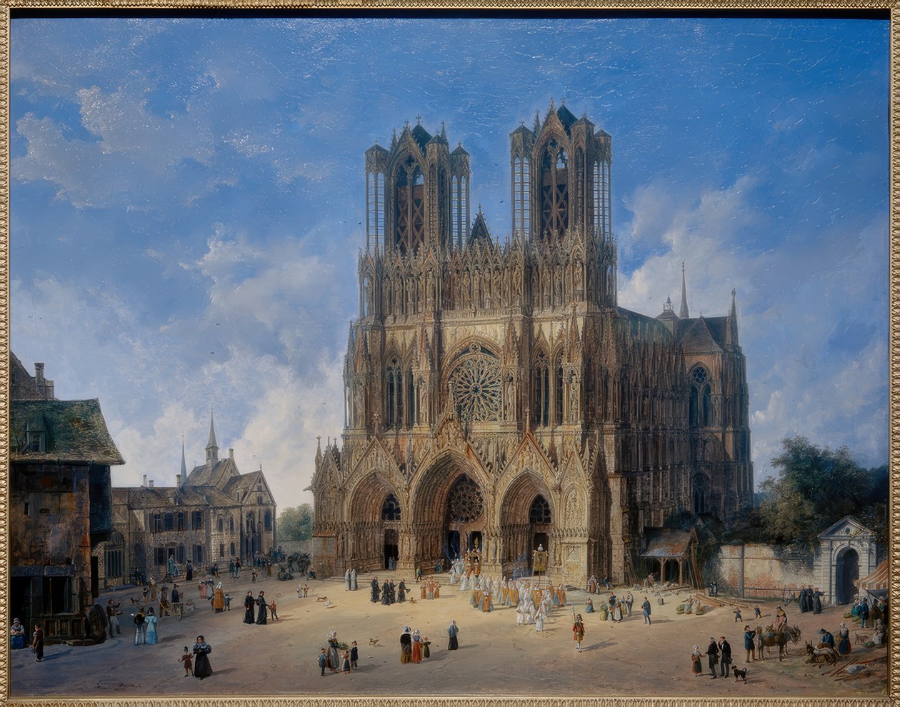 Reims katedral af Domenico II Quaglio