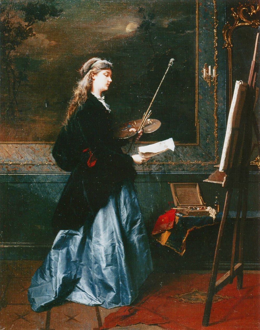 Maleren, 1864 af Domenico Induno