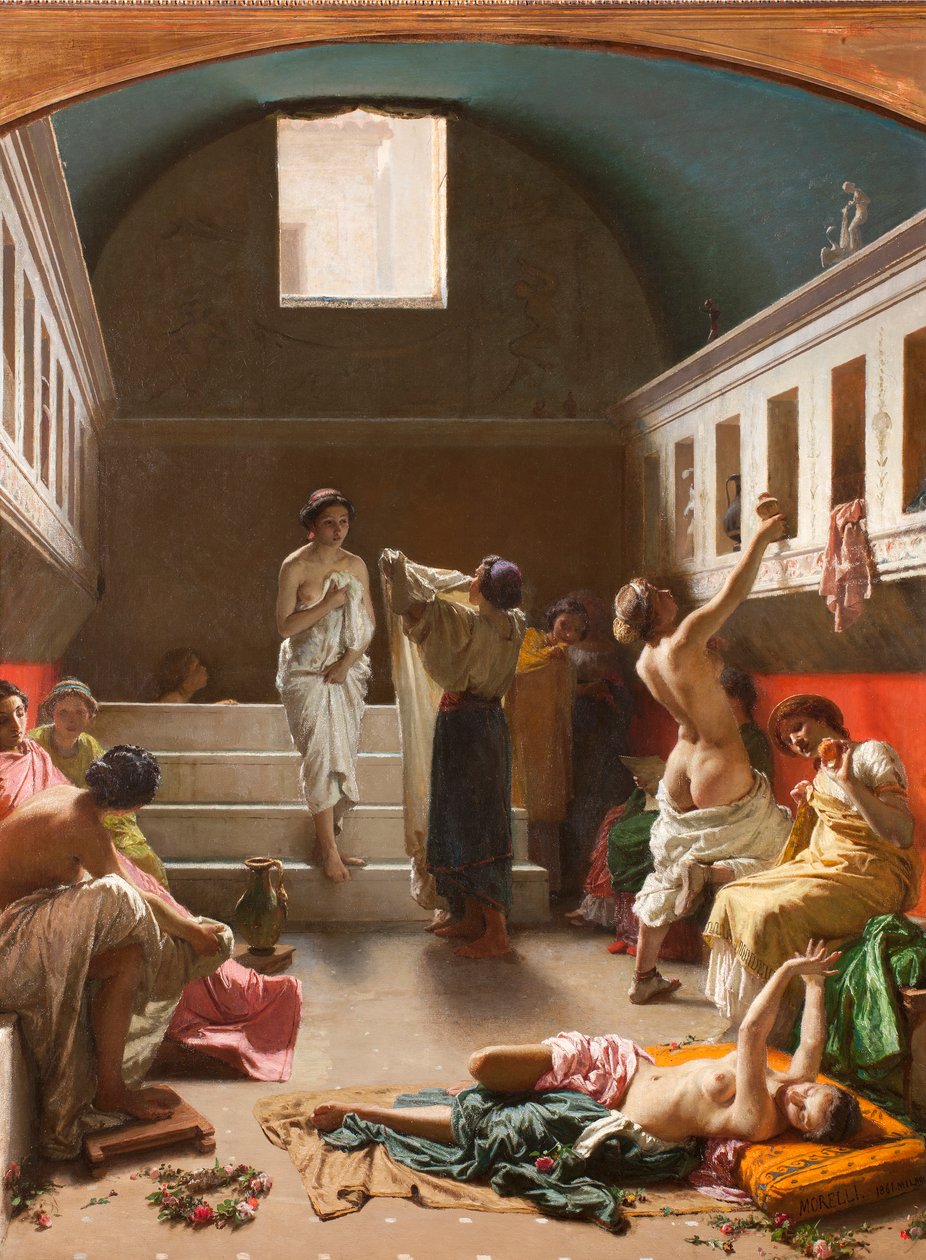 Pompejis bade, 1861 af Domenico Morelli