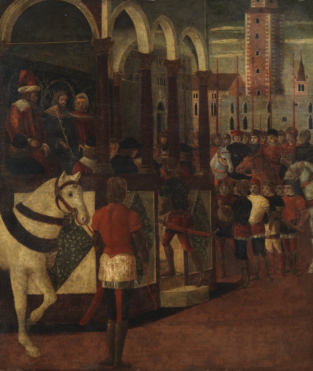 Konge giver et publikum, 1475-1500 af Domenico Morone