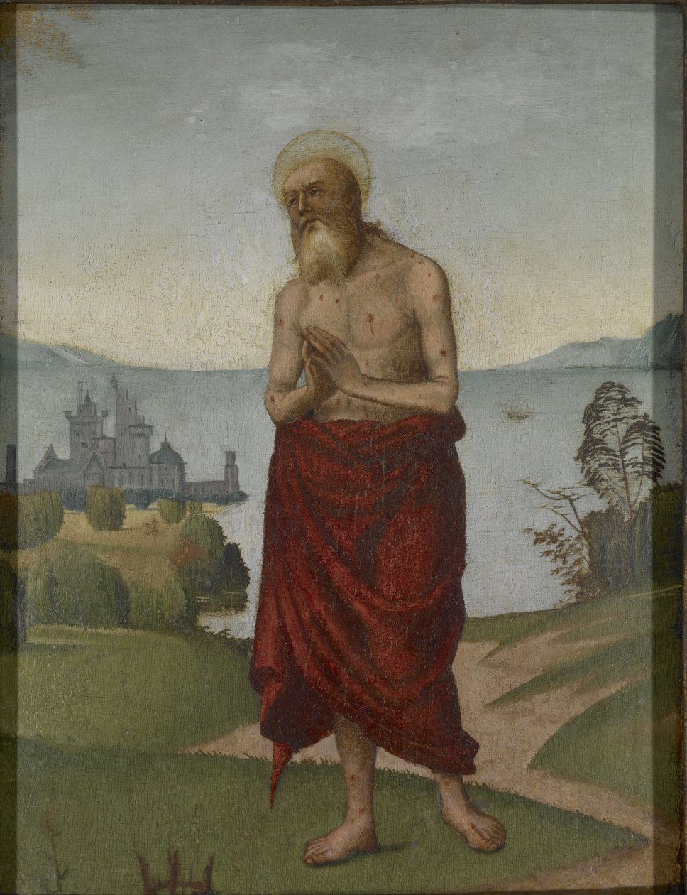 St. Onuphrius (olie på panel) af Domenico Panetti