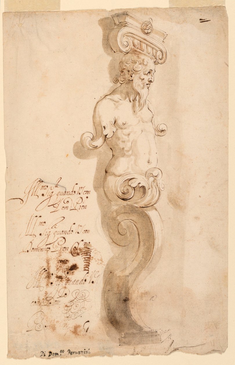 Projekt for en Herm af Domenico Peruzzini