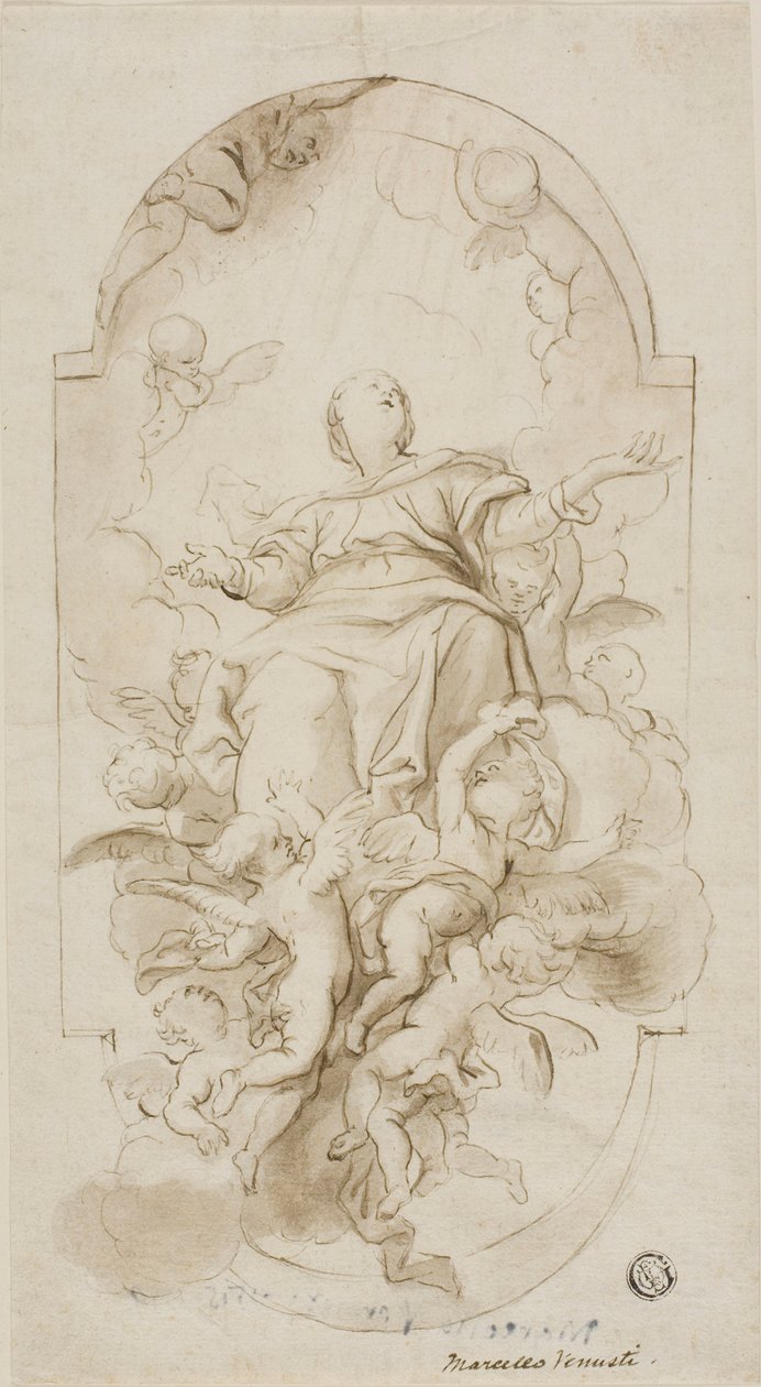 Jomfruens antagelse af Domenico Piola